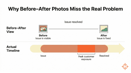 Why Before-After Photos Hide the Real Retail Problem